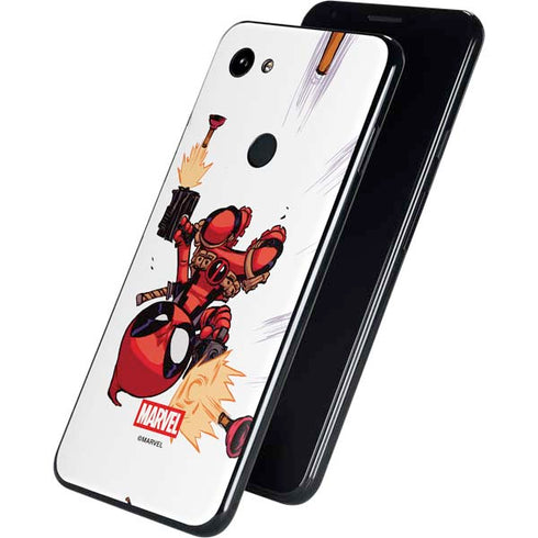 Marvel Deadpool Babypool Shooting Google Pixel 3a XL Skin